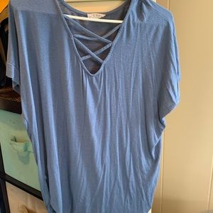 Blue Criss-Cross top